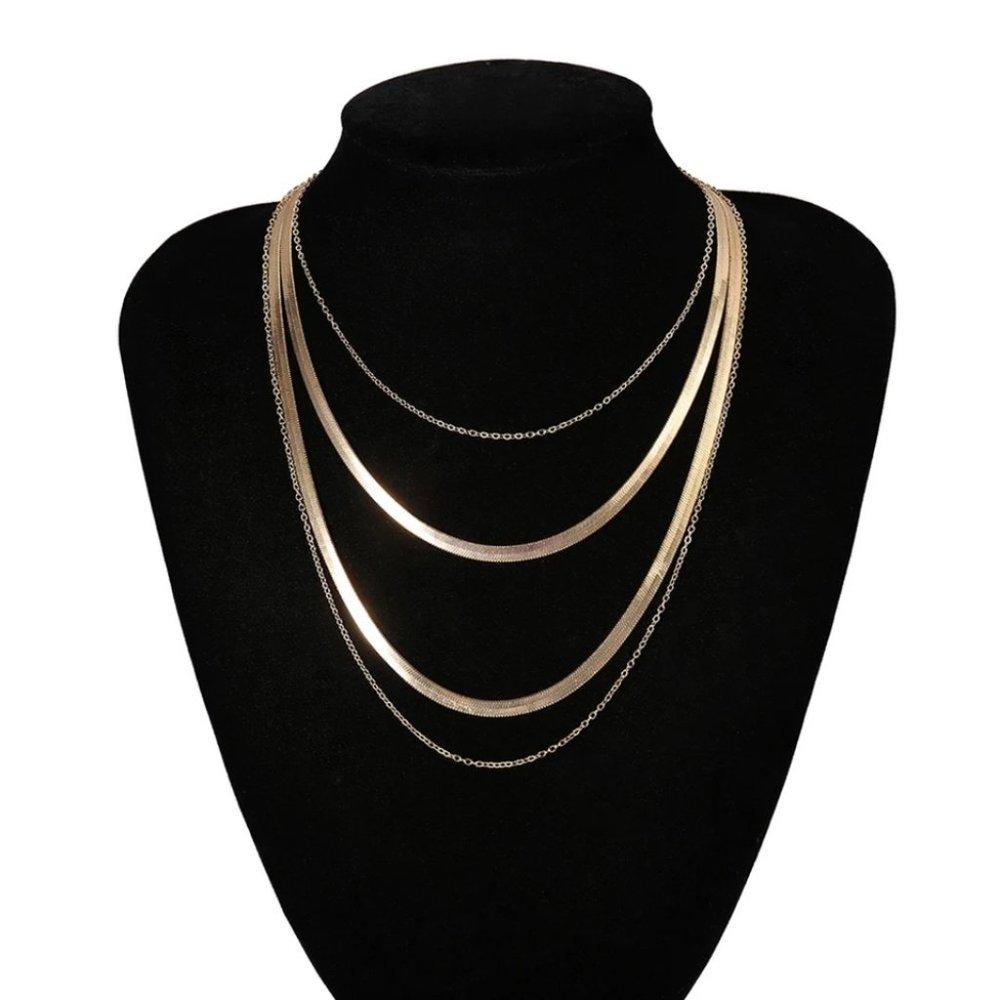 New Vintage Boho Silver Multi-level Necklace - Picture 2 of 3